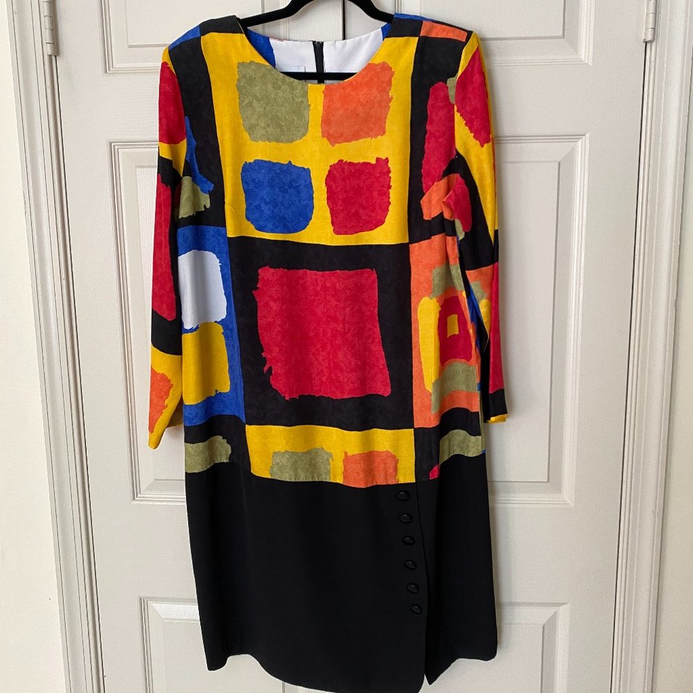 VNTG K.C. Spencer New York Color-block Dress
